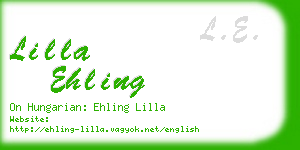 lilla ehling business card